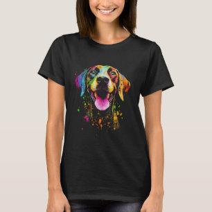 Camiseta Design de Ponteiro Alemão de Vintage Curto com D