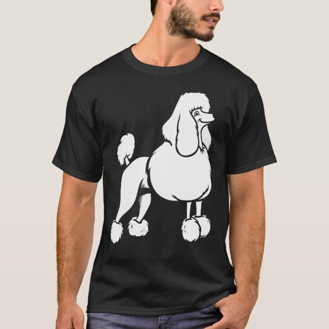Camiseta design de poodle branco (Frente)
