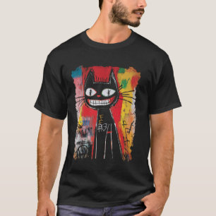 Camiseta Design de Pop Art Animal Com Um Gato Nele Graff Ma