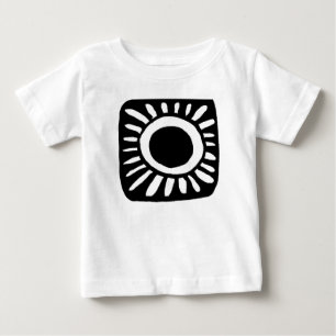 Camiseta design de pop em negrito preto e branco