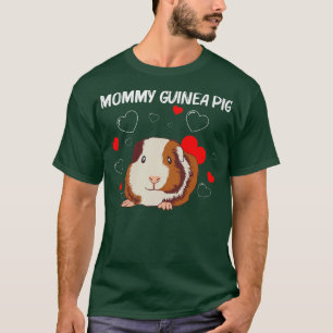 Camiseta Design De Porco De Guiné Cachorro Para Mulheres Mã