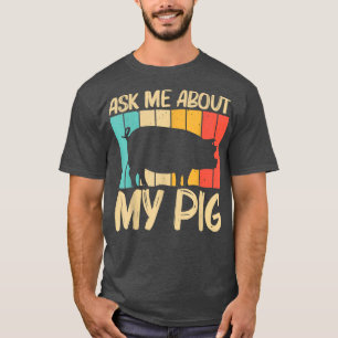 Camiseta Design De Porco Engraçado Para Homens Fazendas De