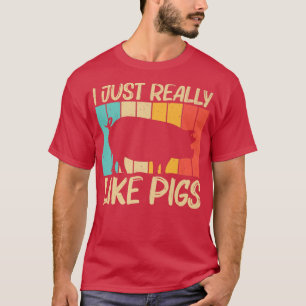 Camiseta Design De Porco Engraçado Para Homens Fazendas De