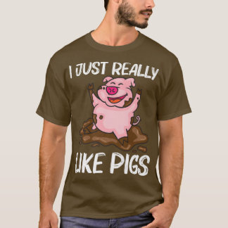 Camiseta Design De Porcos Engraçados Para Homens Fazendas D