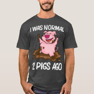 Camiseta Design De Porcos Engraçados Para Homens Fazendas D