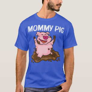 Camiseta Design De Porcos Engraçados Para Mulheres Mãe Faze