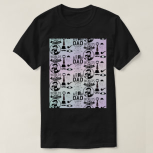 Camiseta Design de porta multicoloração do melhor Pai Legal