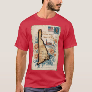 Camiseta Design de postcard retrô de viagem vintage de Conn