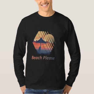 Camiseta Design de Praia para Homens Verão Quebra Aloha Bea