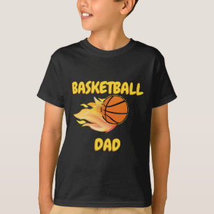 Camiseta Design de Presente de Basquete para Fiery Pai