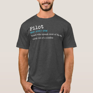 Camiseta Design de Presente de Definição de Piloto Engraçad