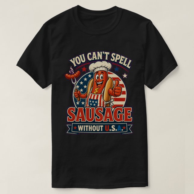 Camiseta Design de presente para amante de salsicha Chef de (Frente do Design)