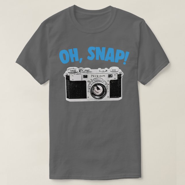 Camiseta Design de presentes do Geek da câmera Snap (Frente do Design)