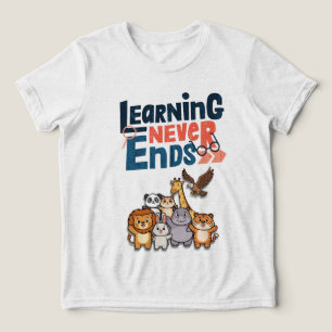 Camiseta Design de professor com animais fofos da savana
