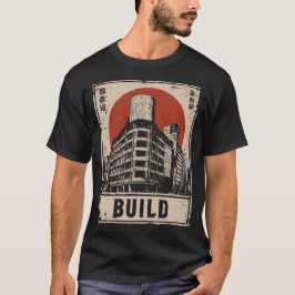 Camiseta Design de Progresso da Construção da Arquitetura U