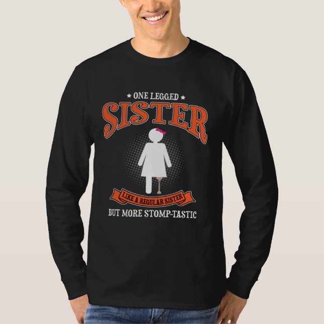 Camiseta Design de Prótese de Perna para Sobrevivente de Am (Frente)