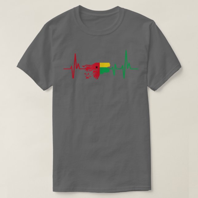Camiseta Design de pulsação Guiné-Bissau (Frente do Design)