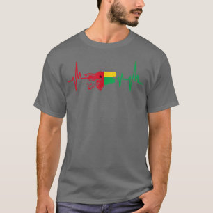 Camiseta Design de pulsação Guiné-Bissau