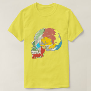 CAMISETA DESIGN DE PULSO GRÁFICO COLORIDO