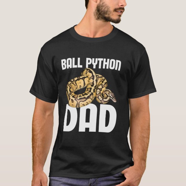 Camiseta Design De Python De Bola legal Para Homens Pais Ba (Frente)