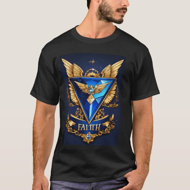 Camiseta Design de qualidade de águia cristalina do estilo  (Frente)