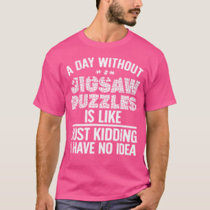 Camiseta Design de Quebra-Cabeça Engraçado para Homens e Mu
