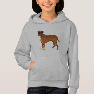 Camiseta Design de Raça de Cachorro Boxer Marrom Bom