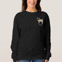 Design de Raça de Cachorro Fawn Pug Mops Com Texto