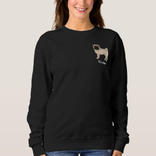 Camiseta Design de Raça de Cachorro Fawn Pug Mops Com Texto