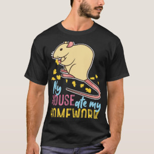Camiseta Design de Rato e Rato para Crianças Escolares