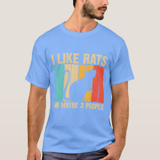 Camiseta Design de Rato Engraçado Amante de Ratos Homens Mu