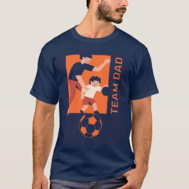 Camiseta Design de Reprodução de Pai em Equipe