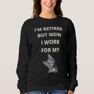 Camiseta Design de Retiree Gato de Gato Real com Imagem de 