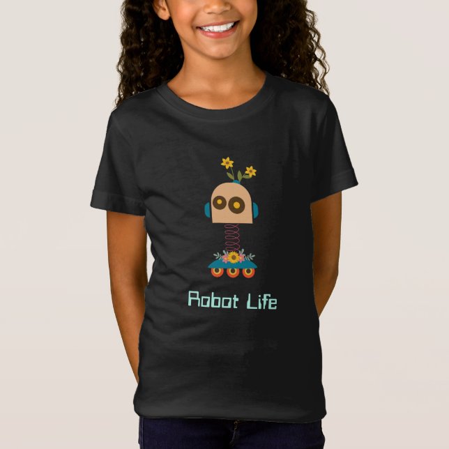 Camiseta Design de robots bonitos para crianças (Frente)