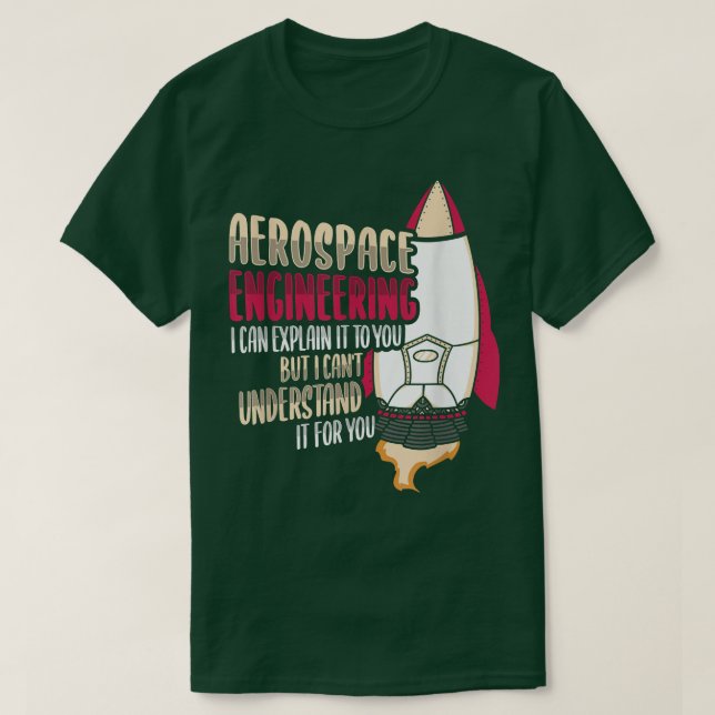 Camiseta Design de Rocket Science para um Engenheiro Aeroes (Frente do Design)