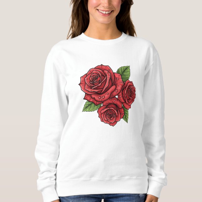 Camiseta Design de Rosa elegante (Frente)