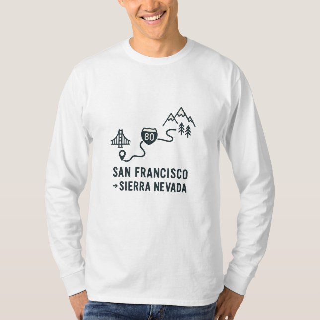 Camiseta Design de Rota de San Francisco para Sierra Nevada (Frente)