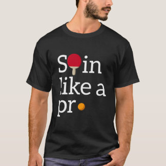 Camiseta Design de rotação do pino do Tênis mesa