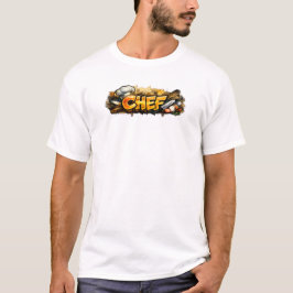 Camiseta Design de Rua de Culinária do Chef Graffiti