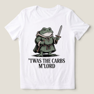 Camiseta Design de sapo fantasia para humor – Culpe os Carb