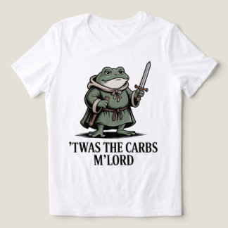Camiseta Design de sapo fantasia para humor – Culpe os Carb