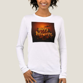 Camiseta Design de saudação de Spooky Bat Halloween