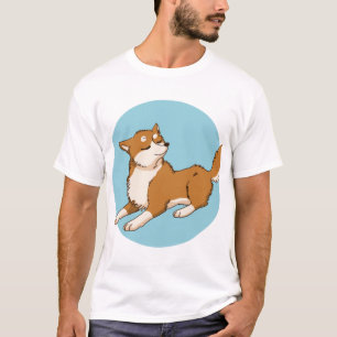Camiseta Design de shiba azul.