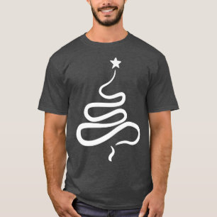 Camiseta Design de silhueta de árvore de Natal mínimo