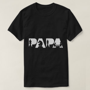 Camiseta Design de Silhueta de Papai Xadrez