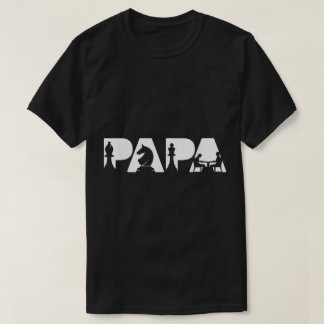 Camiseta Design de Silhueta de Papai Xadrez