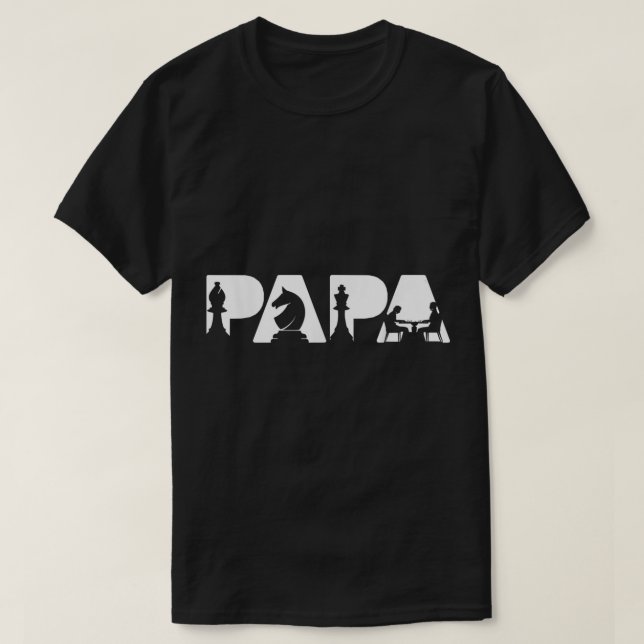 Camiseta Design de Silhueta de Papai Xadrez (Frente do Design)
