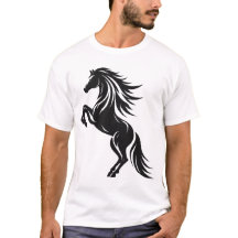 Design de Silhueta Elegante de Cavalo de Criação