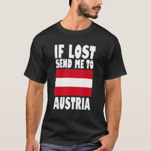 Camiseta Design de Sinalizador Áustria Se perdido envie-me 