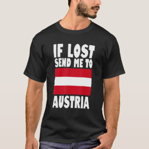 Camiseta Design de Sinalizador Áustria Se perdido envie-me 